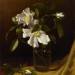 Cherokee Roses in a Glass on Gold Velvet Plush